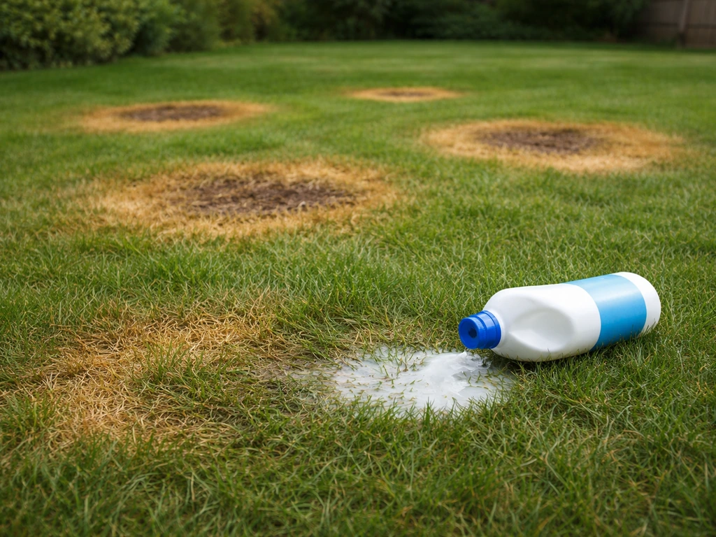 Eau de javel sur gazon : danger, effets et alternatives