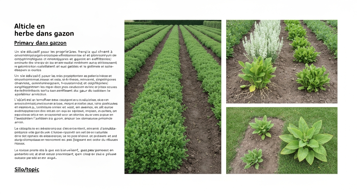 Vue plongeante d'une pelouse montrant une zone saine à côté de zones avec touffes de pâturin, chiendent et plantain, illustrant le contraste entre gazon et herbes indésirables.