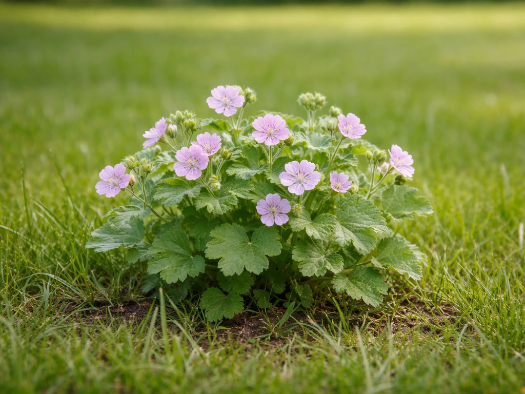 Geranium molle gazon : identifier et éliminer sans abîmer la pelouse