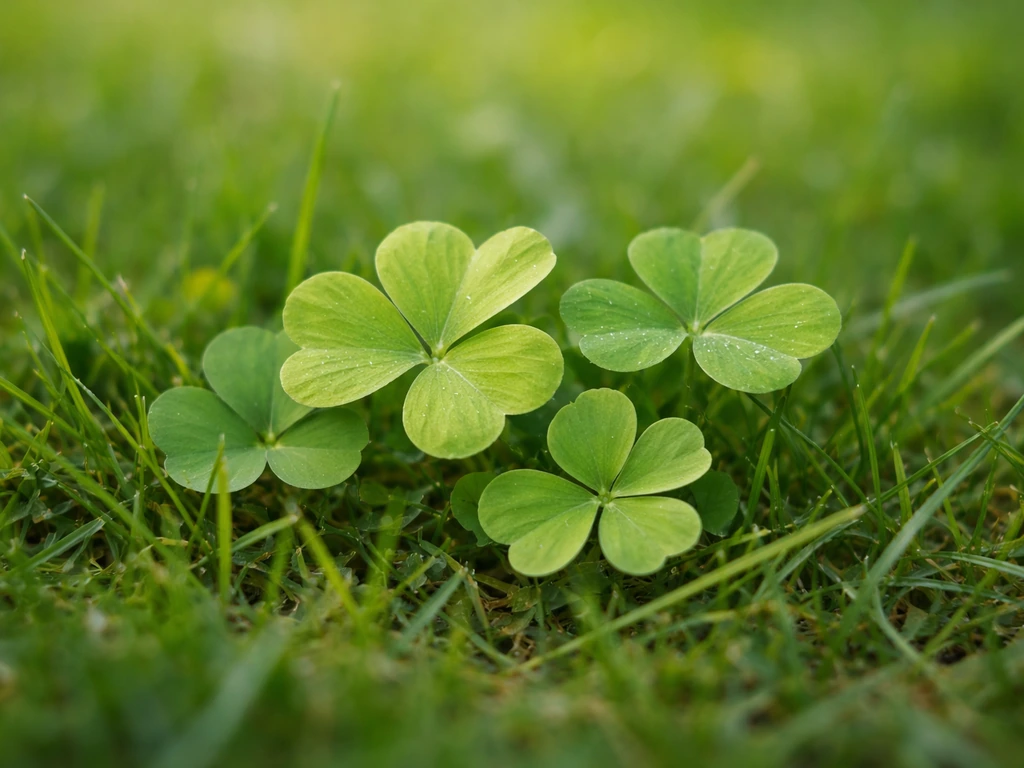 Gros plan sur les feuilles d’oxalis dans une pelouse, nervures visibles pour éviter la confusion avec le trèfle.